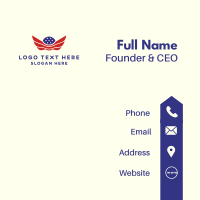 American Flag Wings Business Card Design