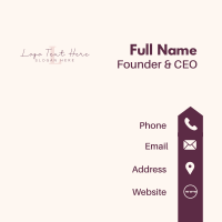 Feminine Signature Letter Business Card Design