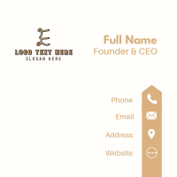 Generic Company Agency Letter E Business Card Design