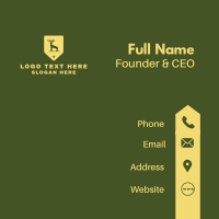 Deer Shield Badge Business Card Design