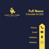 Yellow Bird Bulb Business Card Design