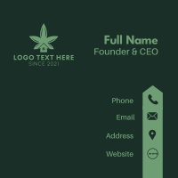 Cannabis Home Dispensary Business Card Design