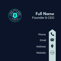 Security Keyhole Shield Business Card Design