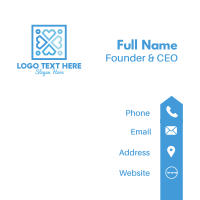 Blue Diamond Badge Business Card Design