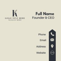 Floral Spa Letter K Business Card Design