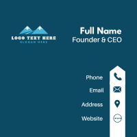 Twin Peak Mountain Path Business Card Design