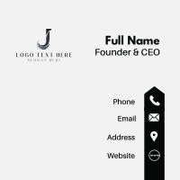 Elegant Boutique Letter J Business Card Design