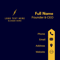 Lightning Electrical Energy Business Card Design
