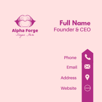 Purple Lips Business Card Design