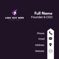 Gamer Streaming Unicorn Business Card Design