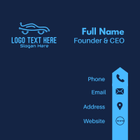 Electric Blue Car Technology Business Card Design