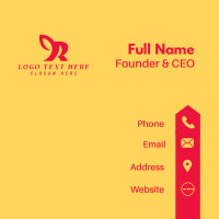 Red Animal Letter R Business Card Design