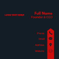 Bloody Horror Wordmark Business Card Design