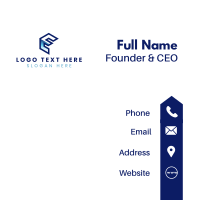 Cyber Digital Tech Letter E Business Card Design