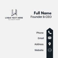 Tech Business Letter  W Business Card Design