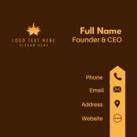 Orange Maple Leaf Business Card Design