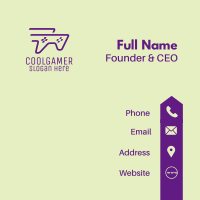 Purple Fast Controller Business Card Design