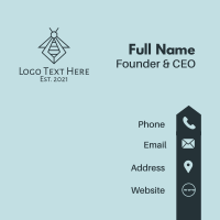 Geometric Insect Icon  Business Card Design