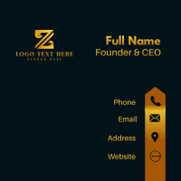 Business Creative Letter Z Business Card Design