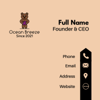 Teddy Bear Toy Business Card Design