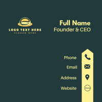 Yellow Letter E Cloche Business Card Design