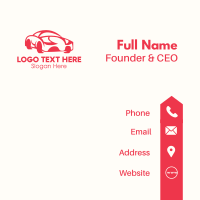 Red Luxury Car Business Card Design