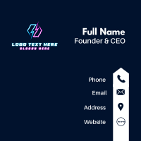 Lightning Energy Bolt Business Card Design