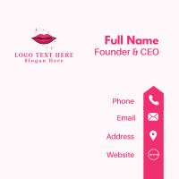 Beauty Feminine Lips  Business Card Design