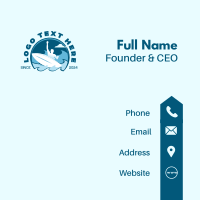 Ocean Wave Surfer Business Card Design