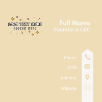 Cute Quirky Doodle Star Business Card Design