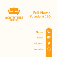 Orange Couch Message  Business Card Design