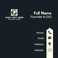 Tech Cryptocurrency App Letter C Business Card Design