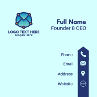 Email Envelope Tech Business Card Design
