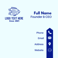 Minimalist Aquatic Fish Business Card Design