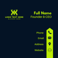 Company Agency Letter X Business Card Design