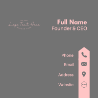 Classy Feminine Wordmark Business Card Design