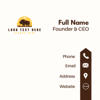 Bison Outdoor Mountain Business Card Design