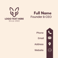 Wild Fox Animal  Business Card Design
