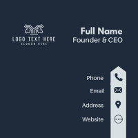 Gray Symmetrical Horse Business Card Design