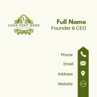 Elegant Gardening Foliage Business Card Design