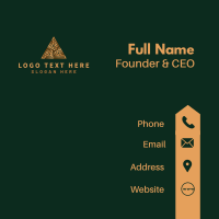 Triangle Woodwork Carpentry Business Card Design