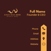 Gold Wave Letter W Business Card Design