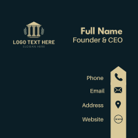 Gold Legal Courthouse Business Card Design