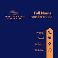 Orange Speedy Letter S  Business Card Design