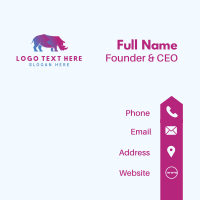 Wild Rhinoceros Company Business Card Design
