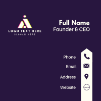 Digital Startup Letter A Business Card Design