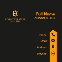 Letter H Hourglass Business Card Design