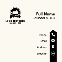 Black Luggage Badge Business Card Design