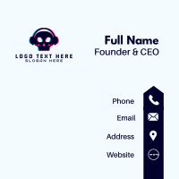 Skull Headphones Game Streaming Business Card Design