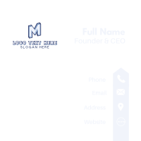 Generic 3D Brand Letter M Business Card Design